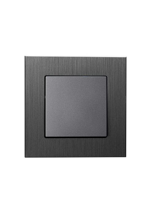 VIPLAST Wyłącznik krzyżowy podtynkowy z ramką aluminiową Srebrny