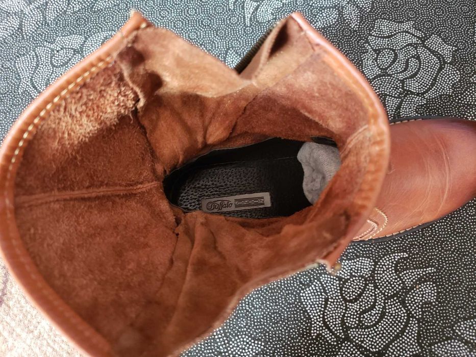 Сапоги ковбойские полусапожки Buffalo ботинки кожа 25.5см. Original