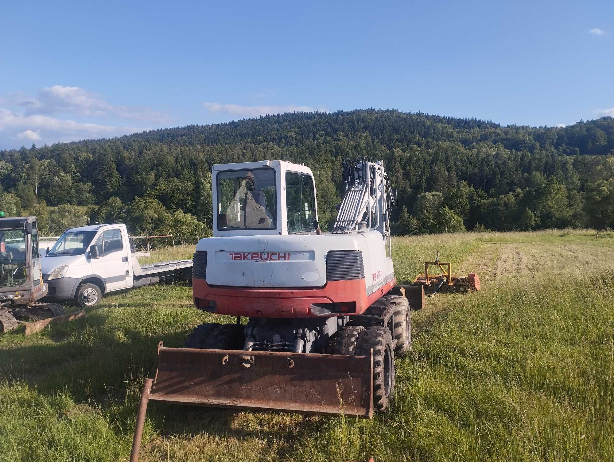 koparka kołowa takeuchi tb175W jcb volvo cat kubota