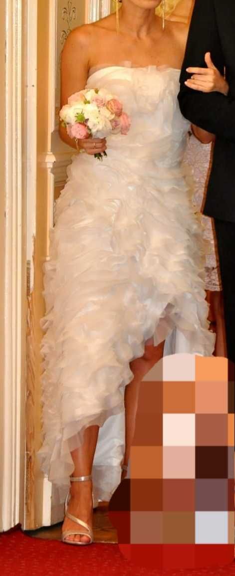 Suknia sukienka ślubna projektowana złamana biel / ecru 34 XS