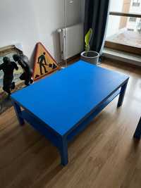 Niebieski unikatowy stół kawowy stolik ława