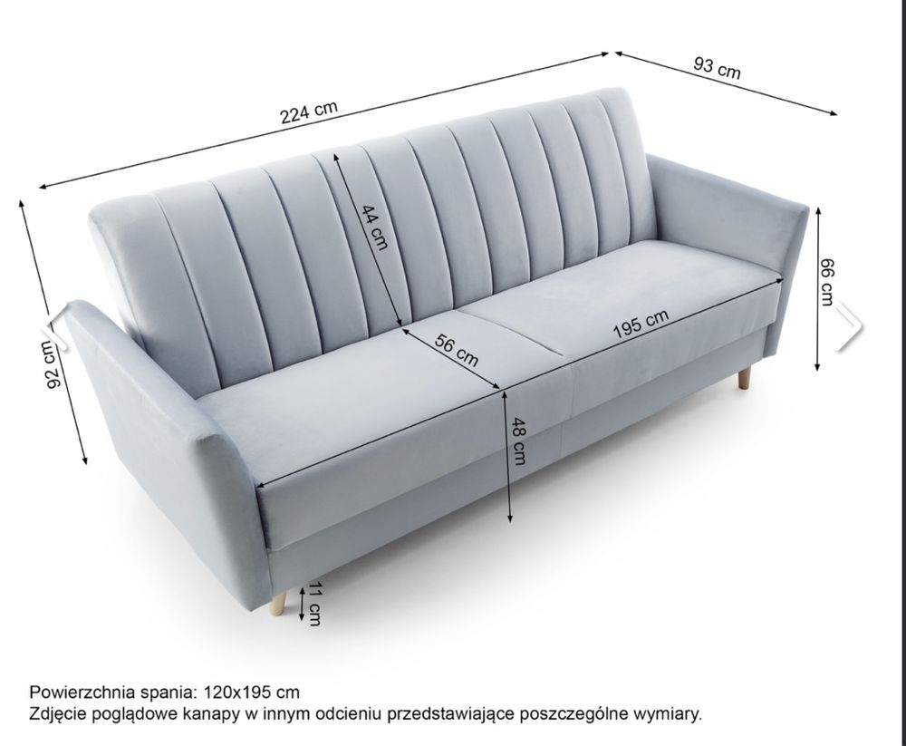 Piekna sofa rozkładana