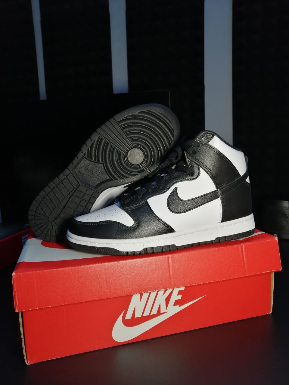 Dunk high black white panda