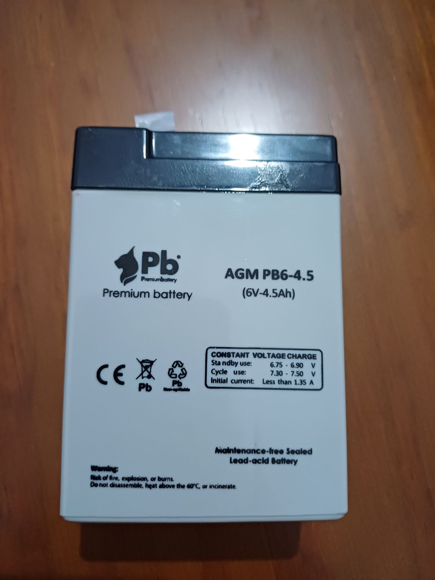 Bateria AGM 6v 4.5ah