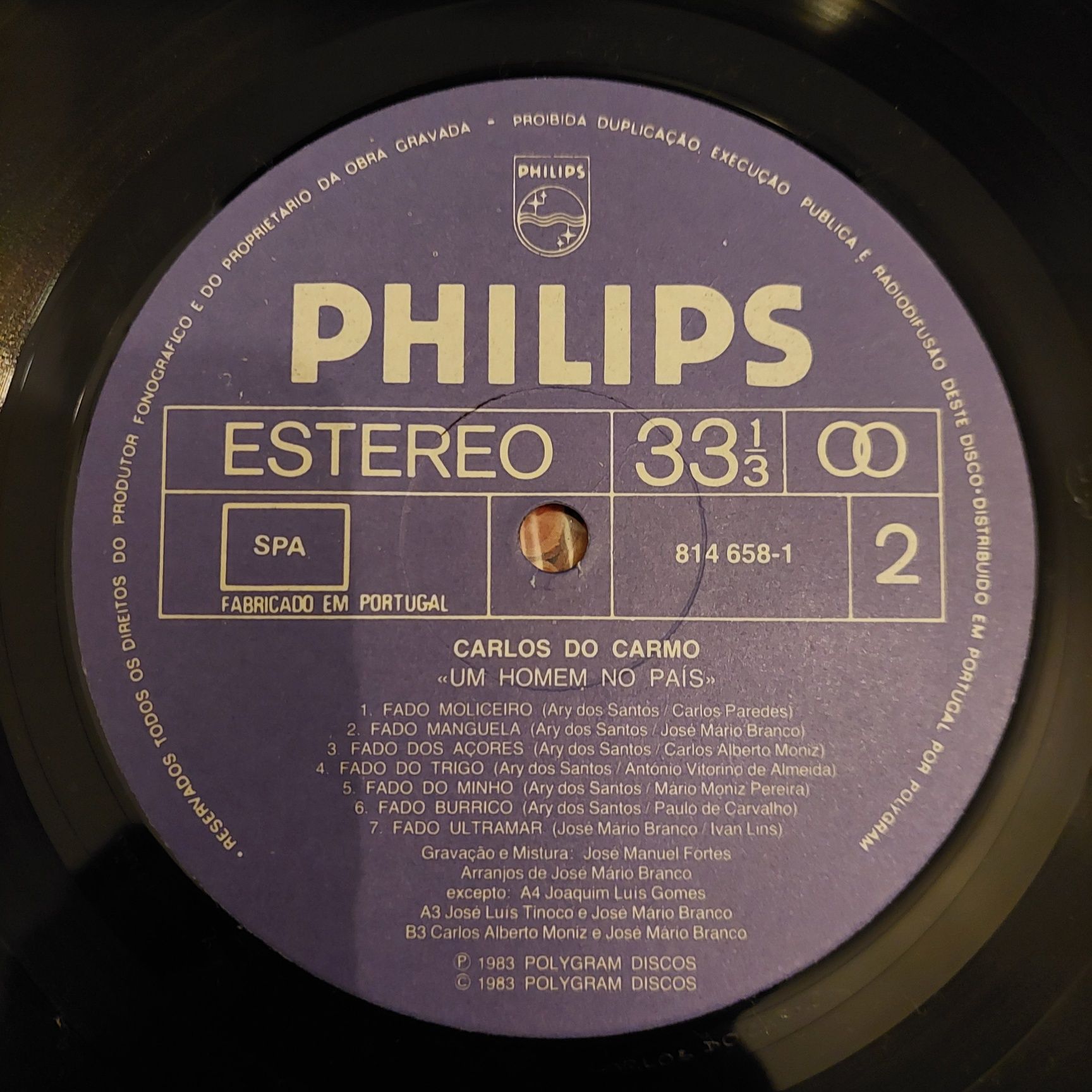 Vinil LP Duplo Carlos do Carmo, Um Homem no País