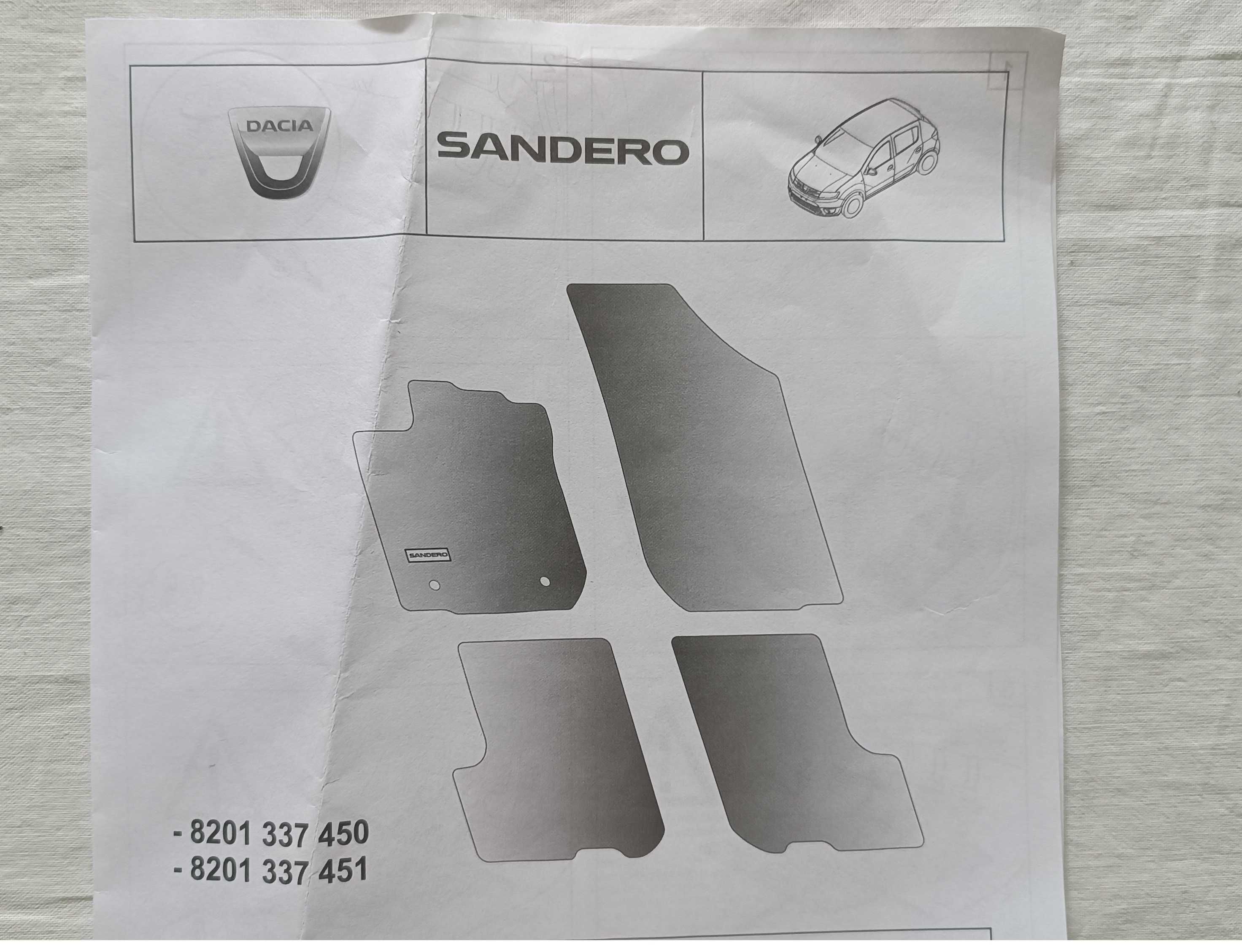 Dywaniki welurowe Dacia Sandero II, Stepway II nowe oryginalne