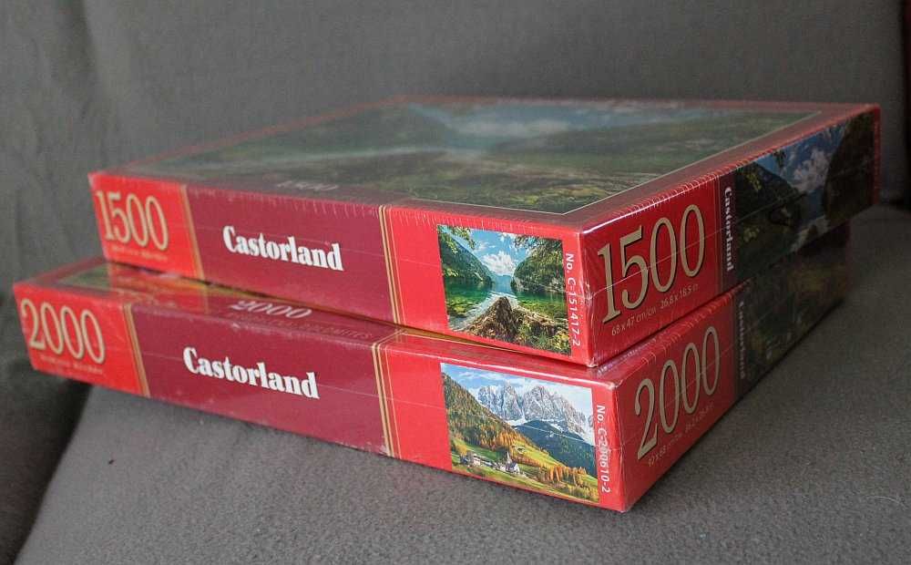 zestaw 2 szt. puzzle CASTORLAND 1500 i 2000 el. krajobraz NOWE folia