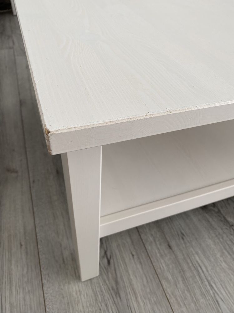 Stolik kawowy Hemnes, kolor biała bejca, 90 cm x 90 cm
