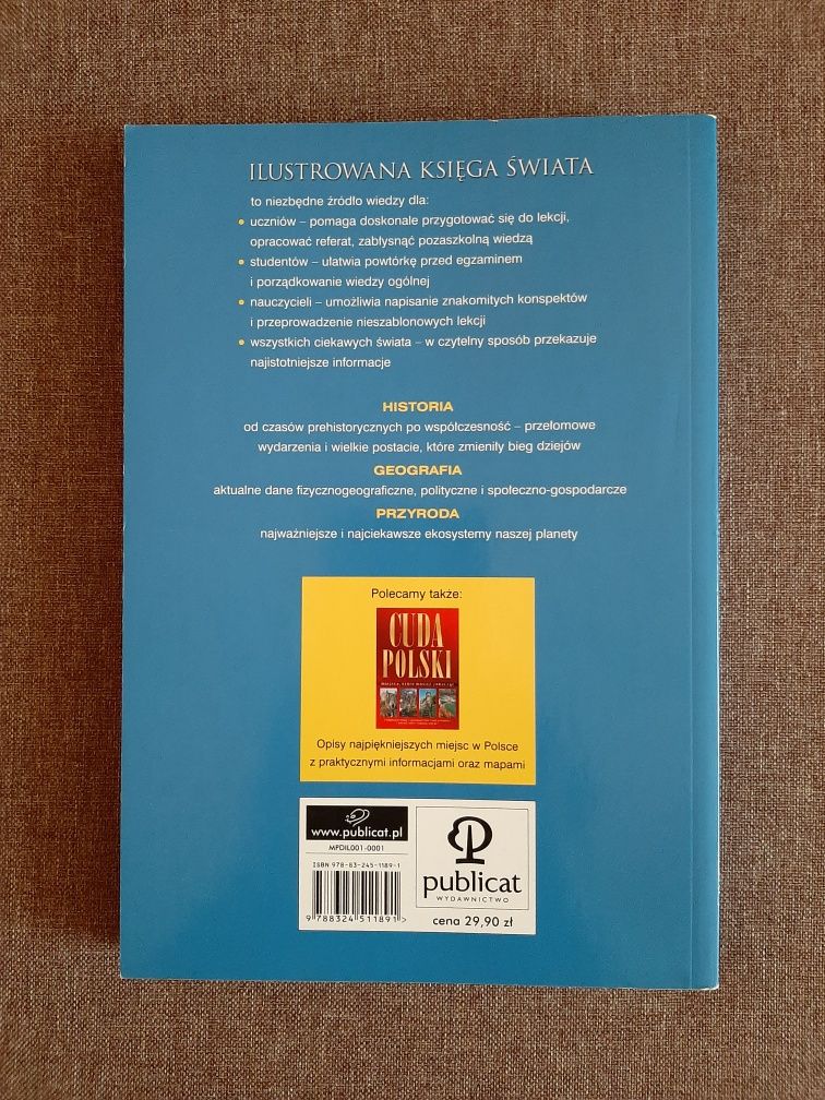 Książka - ilustrowana księga świata historia geografia przyroda