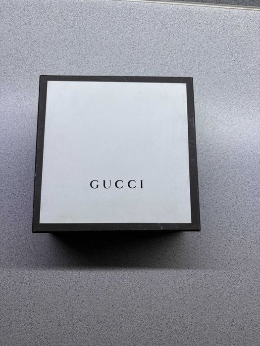 leather belt Gucci GG dark blue (one size)
