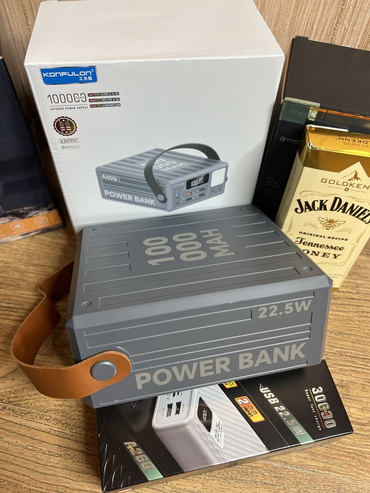 Мощный Power bank 100000 mah. Быстрая зарядка 22.5W. Оригинал 100%