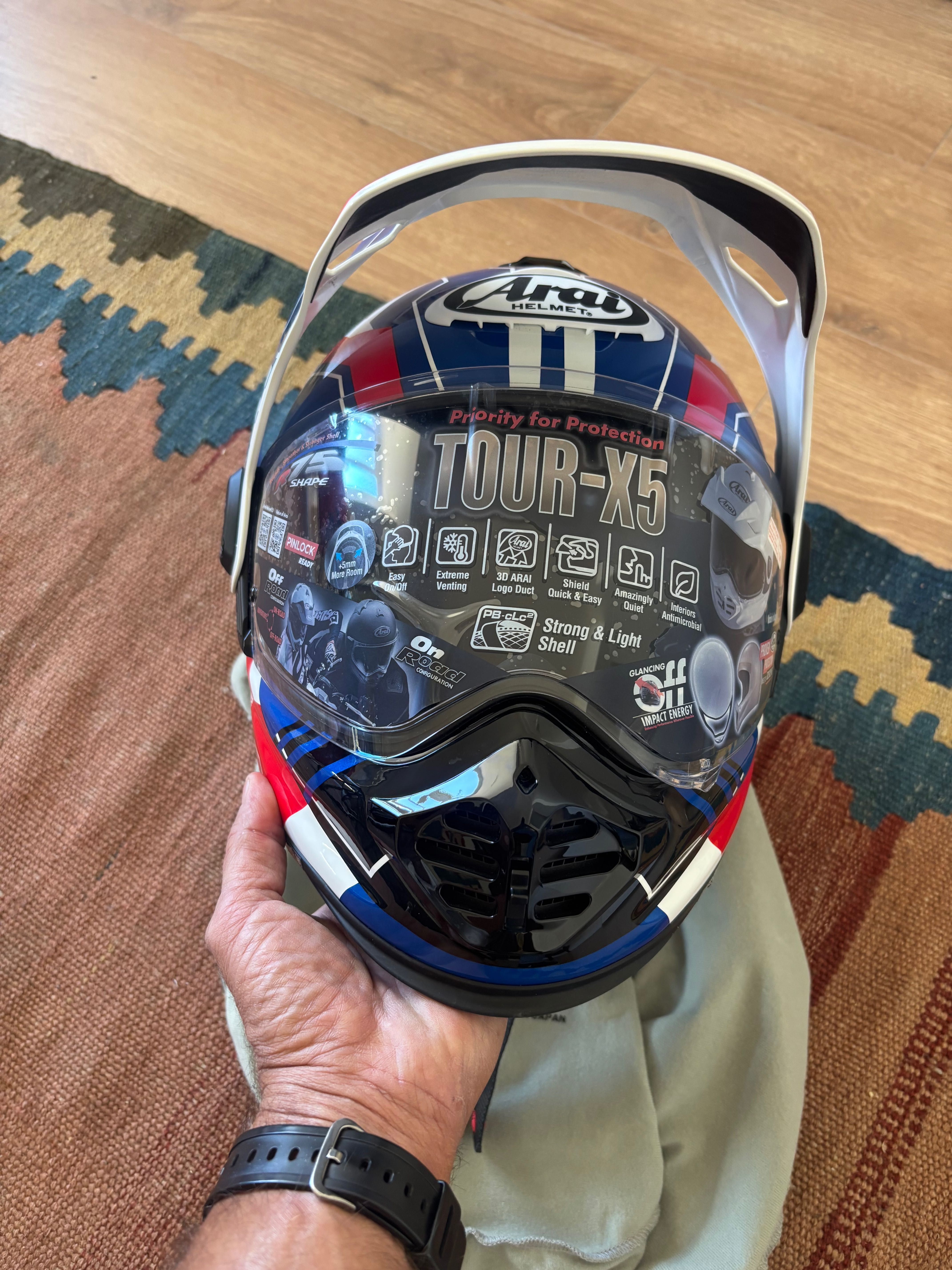 Arai tour x5 trail blue t. M