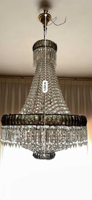 Lustre de 8 lumes e aplique de parede - década de 60