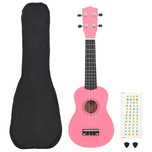 Ukulele Sopranowe Z Pokrowcem, Dla Dzieci, Różowe, 21"