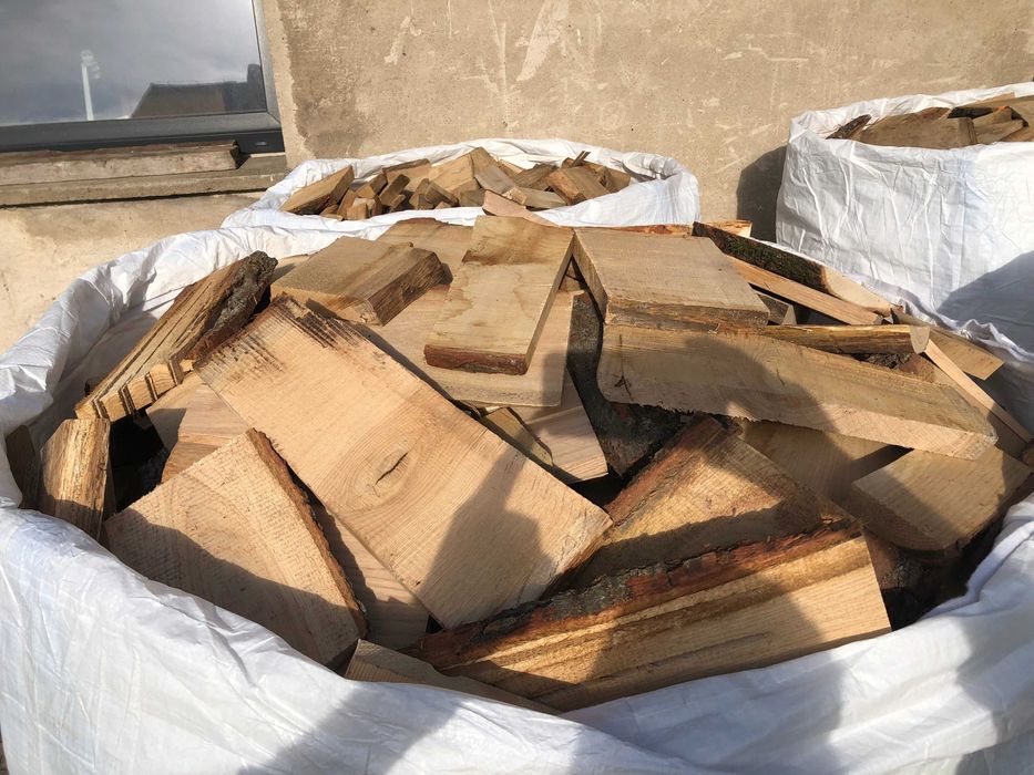 Drewno Opałowe Dębowe pocięte Opał po suszarni Dąb Big Bag 1m3