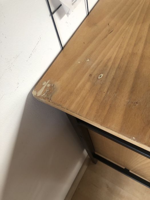 Biurko metal sklejka z  Prl używane