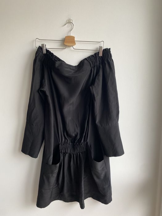 TOD’S czarna sukienka hiszpanka 100% jedwab M 38