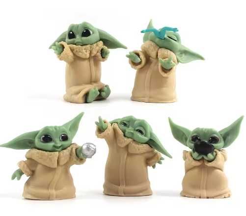 Conjunto de 5 figuras de baby ioda/ star wars NOVO ENVIO GRÁTIS