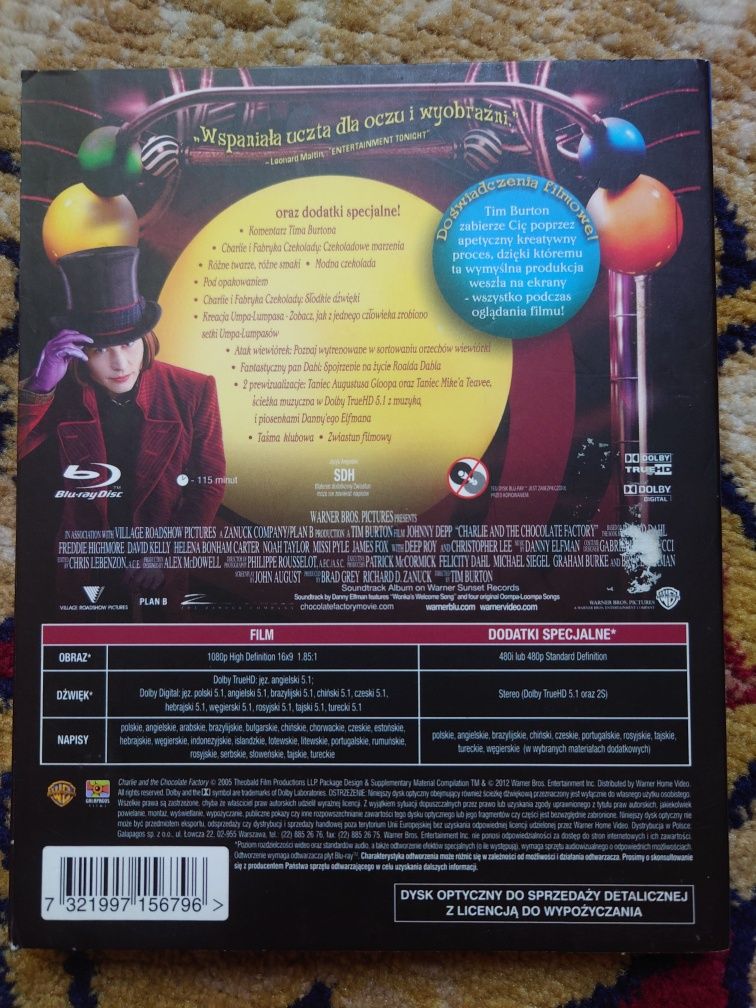 Charlie i Fabryka Czekolady blu-ray polski dubbing napisy