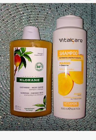 Zestaw szampon Klorane 400 ml+ mango, cena za całość