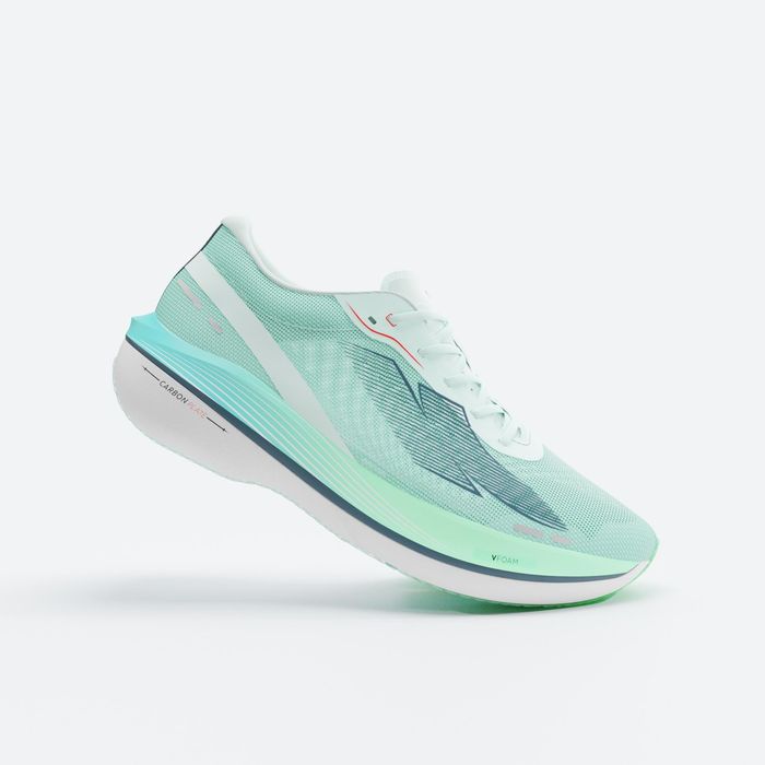 Sapatilhas de Corrida com Placa de Carbono Homem Kiprun KD900X.2 Verde