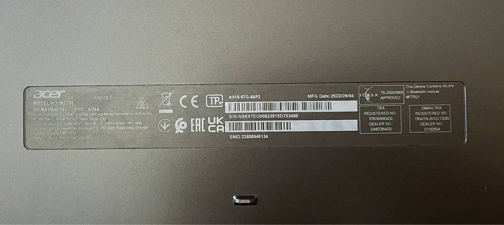 Ноутбук Acer Aspire 5 A515-57G-56P2 (NX.K9TEU.008) Steel Gray