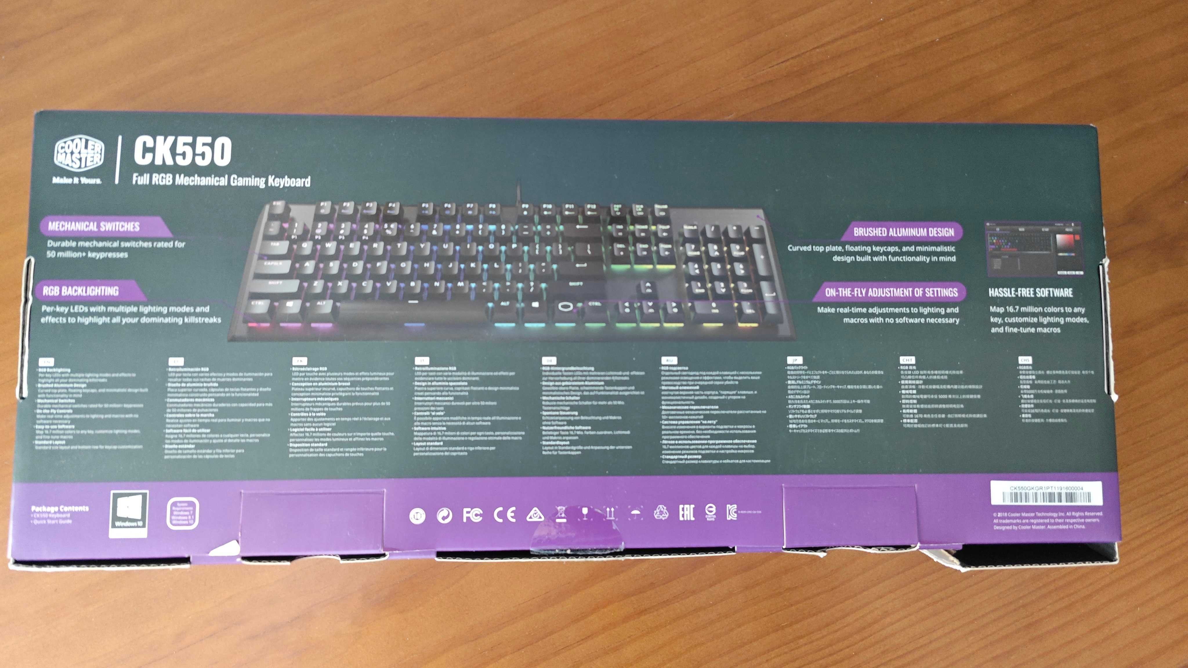 Teclado Mecânico Cooler Master CK550 Gateron Red