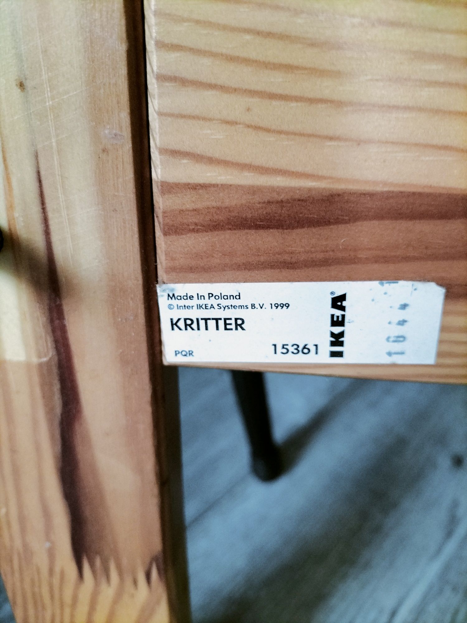 Lózko dziecięce Ikea KRITTER drewniane.