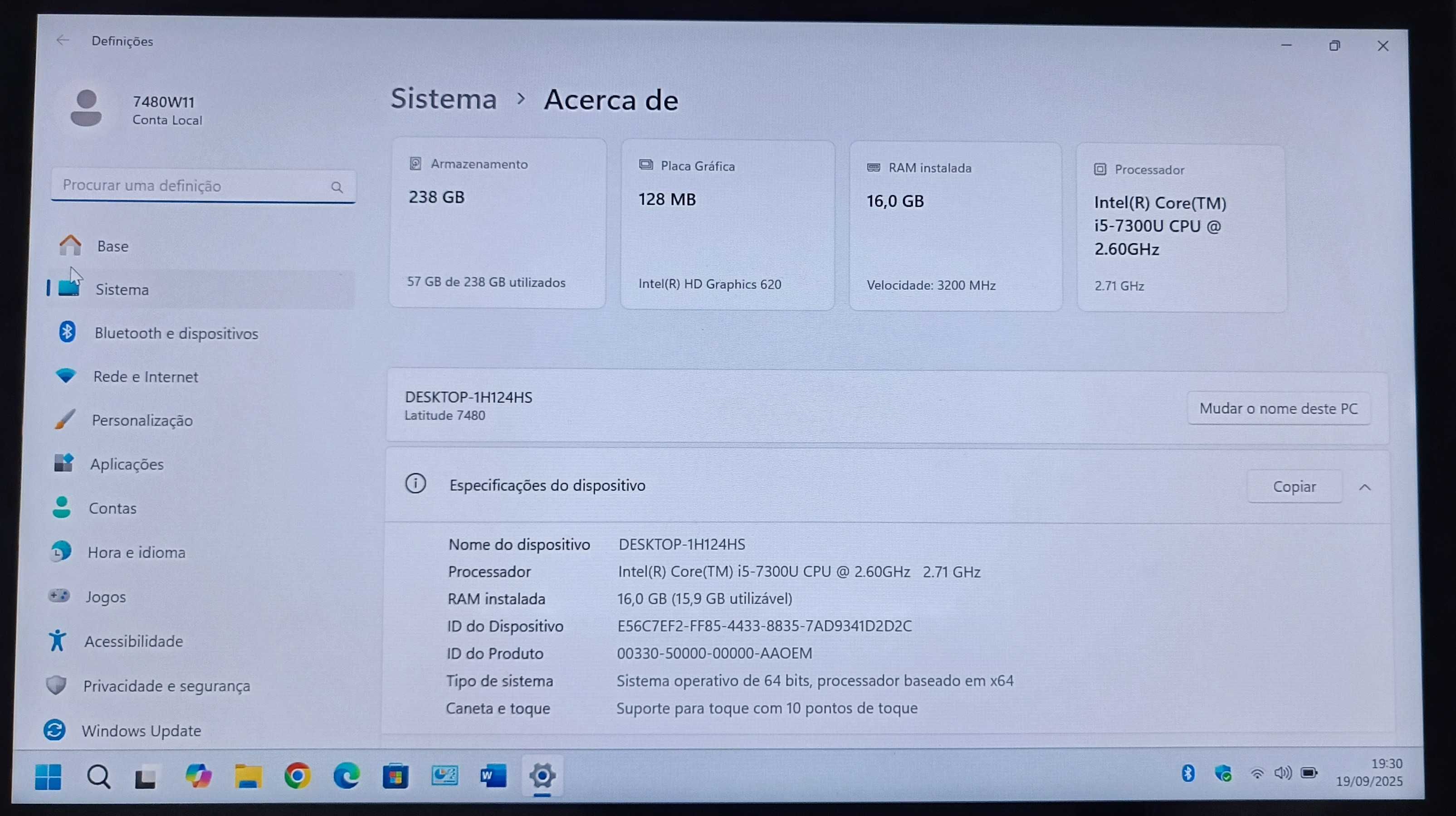 Dell Latitude 7480 Ecrã 14FHD_Touchscreen/i5/NVME/16GB RAM