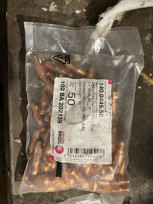 Koncówki prądowe Binzel - do uchwytu spawalniczego