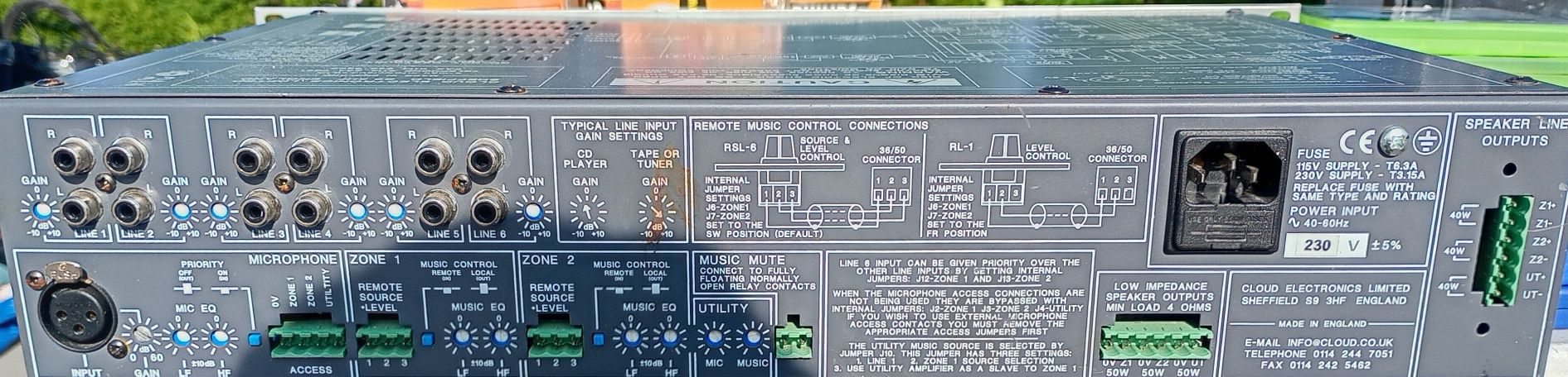 Wzmacniacz Cloud CXV-225 500W Stereo 100V Line
