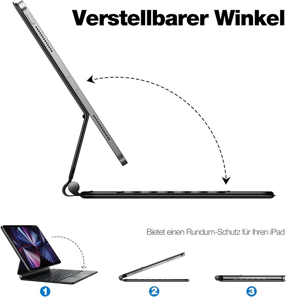 Etui z klawiaturą qwertz iPad Pro 12.9 2018/2020/2021 Dracool Magnetic