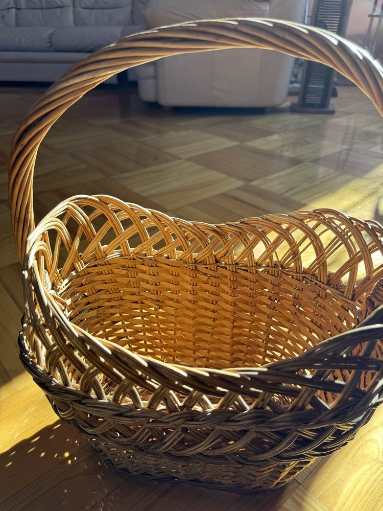 Кошик плетяний великий  пасхальний з лози