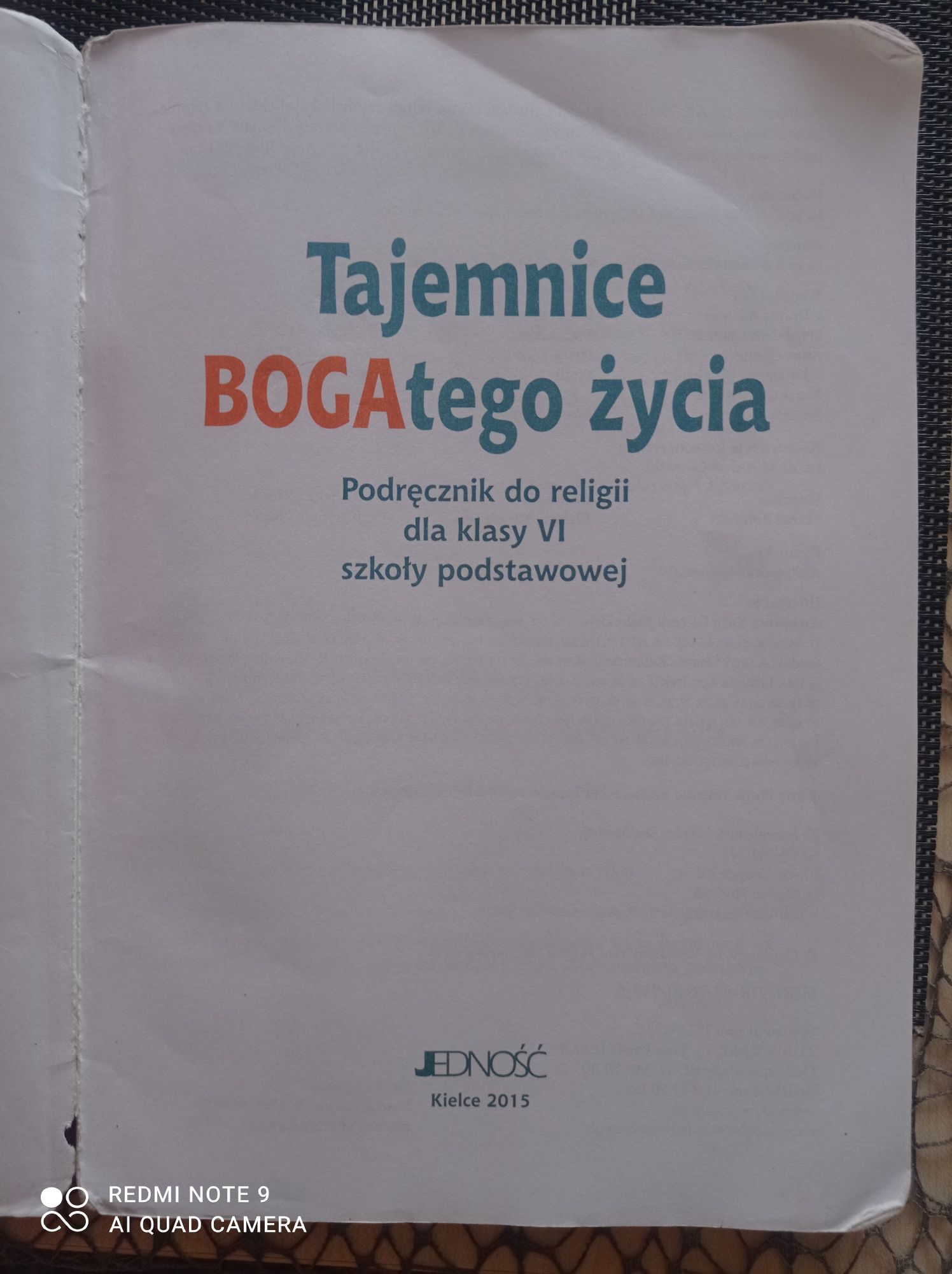 Religia kl. 6 Tajemnice Bogatego życia