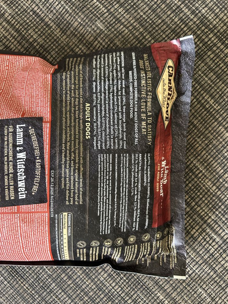 Сухой корм для собак Carnilove Lamb & Wild boar / Adult - 1.5 kg
