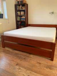 Łóżko drewniane z materacem IKEA