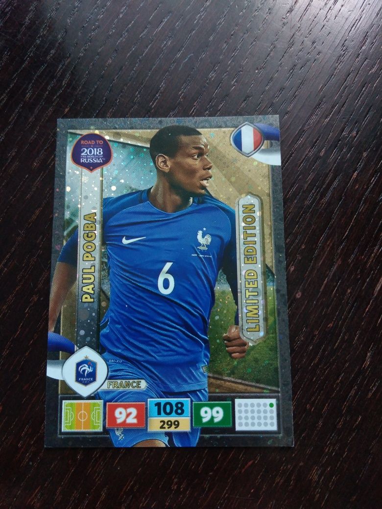 Karta limited edition road to world cup Russia 2018 Panini Pogba