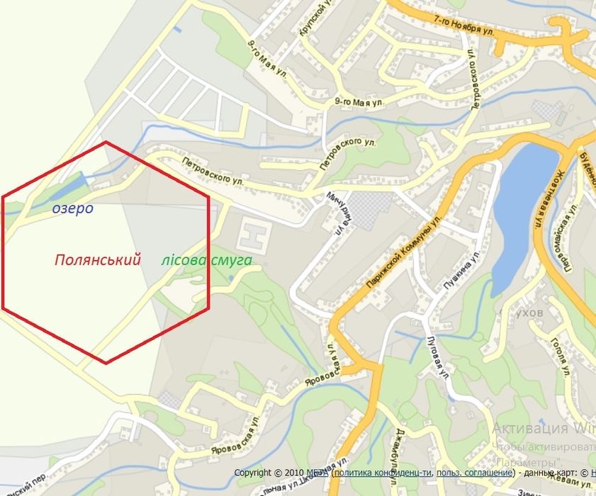 Ділянка 10 сот. м-н Полянський,  м. Обухів, м. Київ 30км.