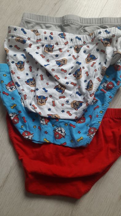 Majteczki Bawełniane  7 sztuk w dinozaury i psi patrol rozmiar 122/128