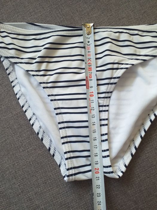 Strój kąpielowy ocean club r 36 S bikini biały w paski