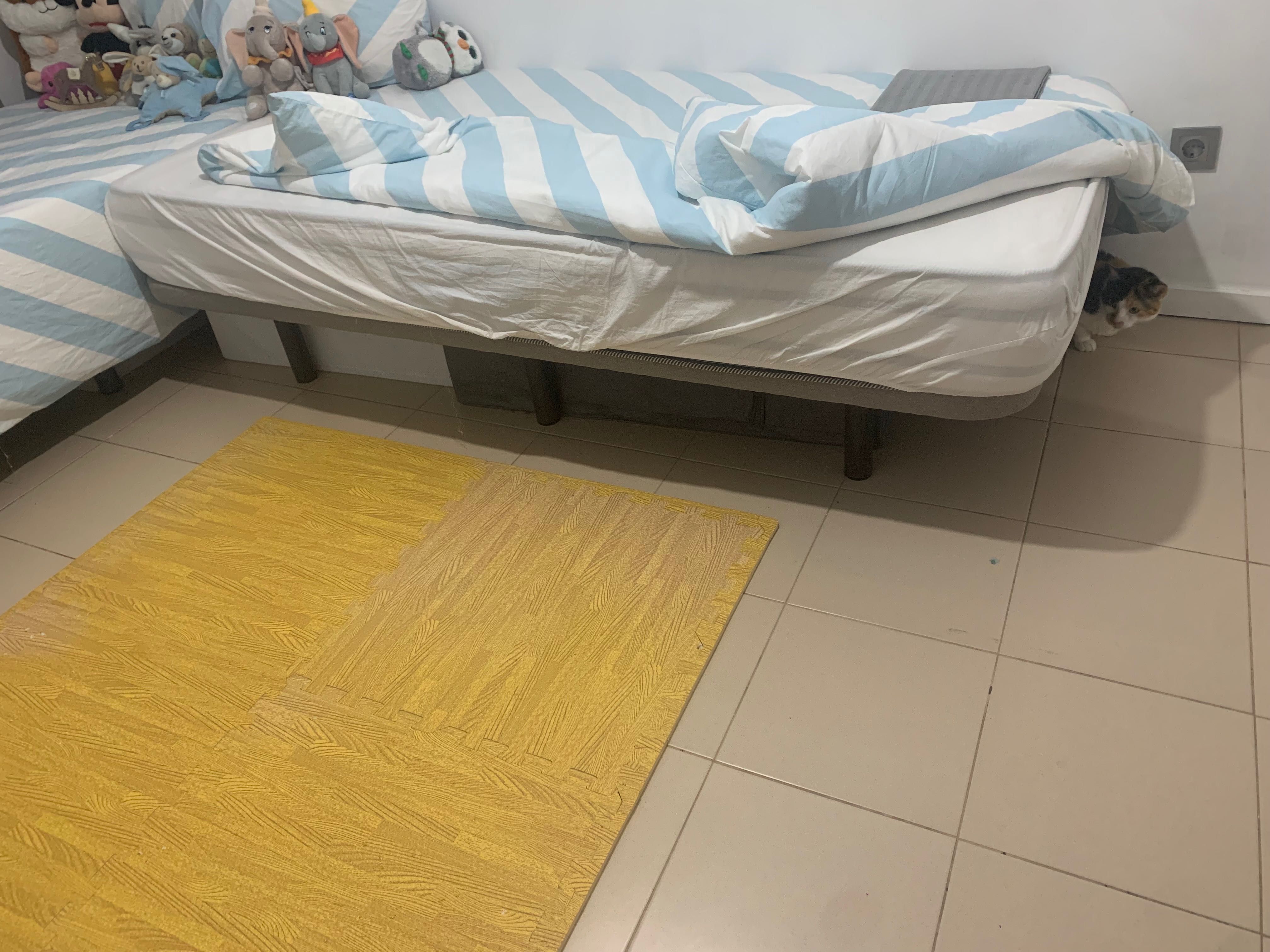 Duas camas de solteiros com colchão