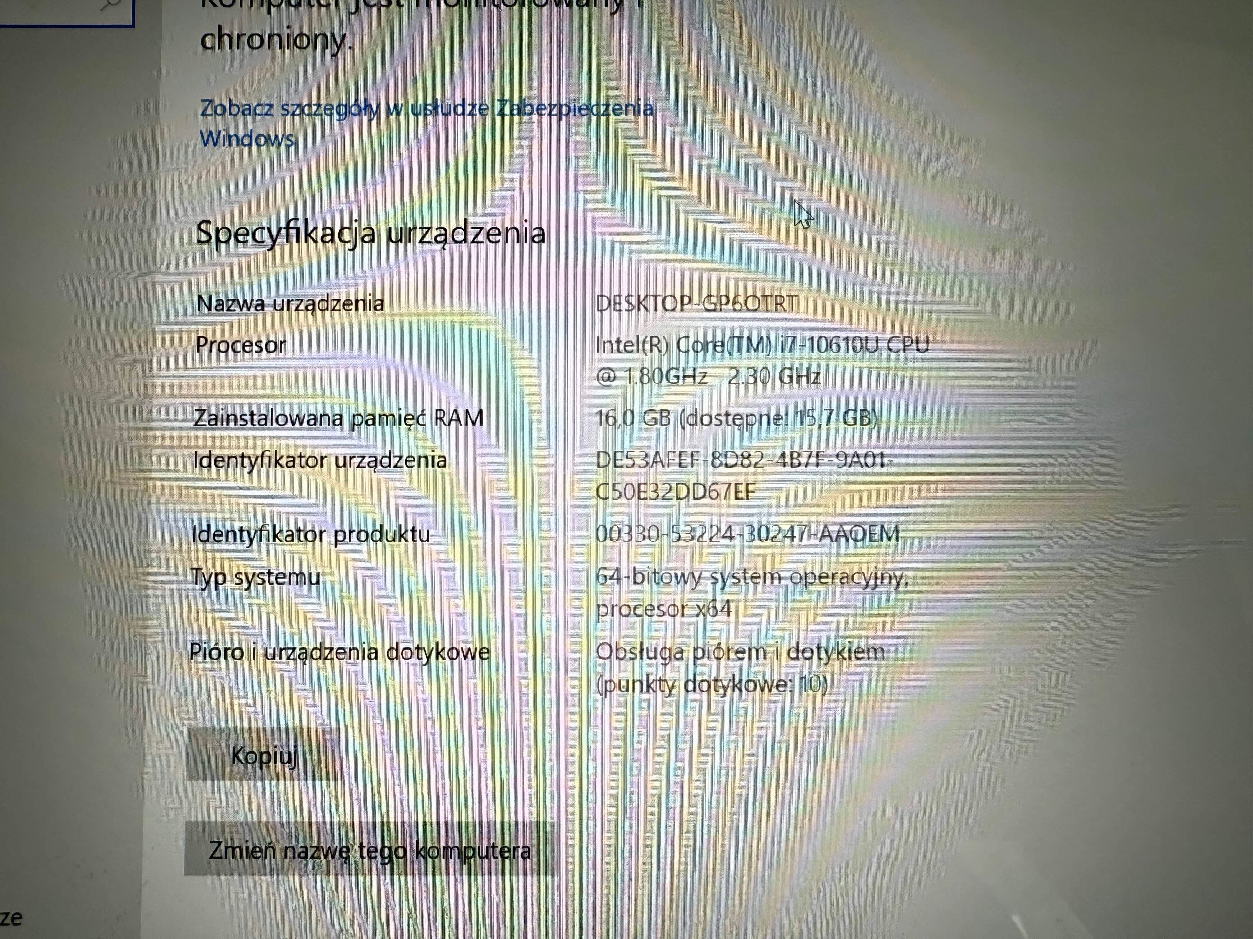 Laptop Dell Latitude 7310 Intel Core i7 16GB ekran dotykowy