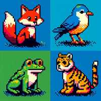 Піксельний картинка, тварин. Pixel art carton.PNG