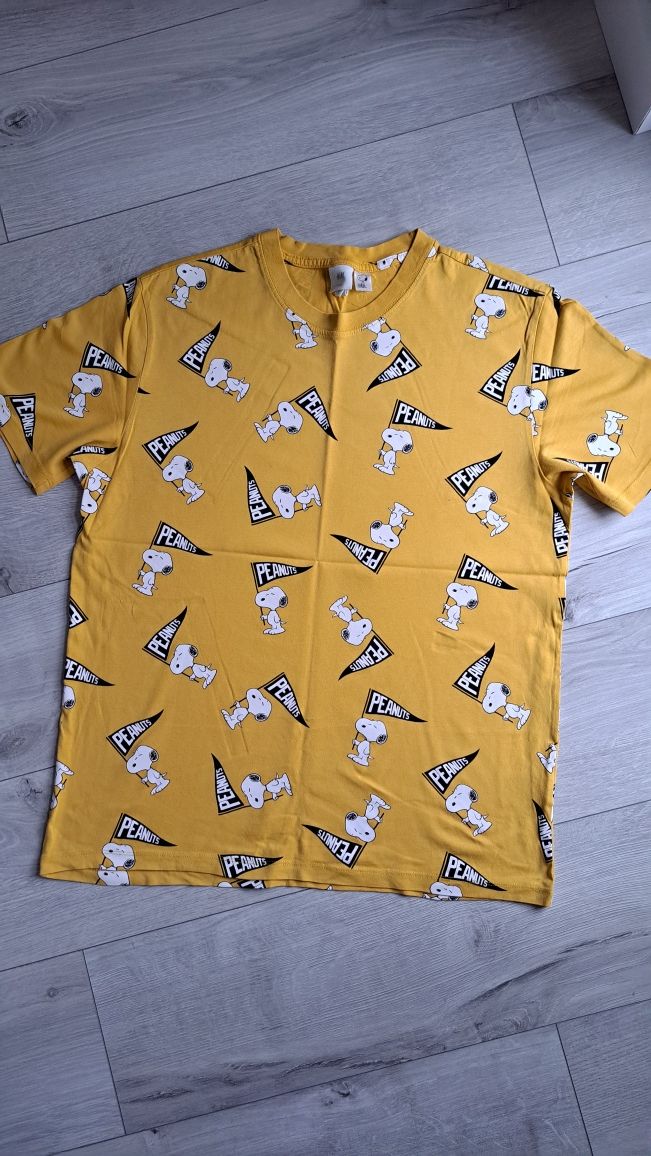 H&M HM bluzka koszulka T Shirt sportowa Peanuts Snoopy M