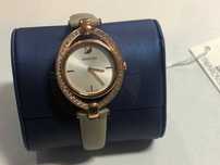 Zegarek Swarovski Stella Leather strap, Gray, Rose gold tone 537,6830