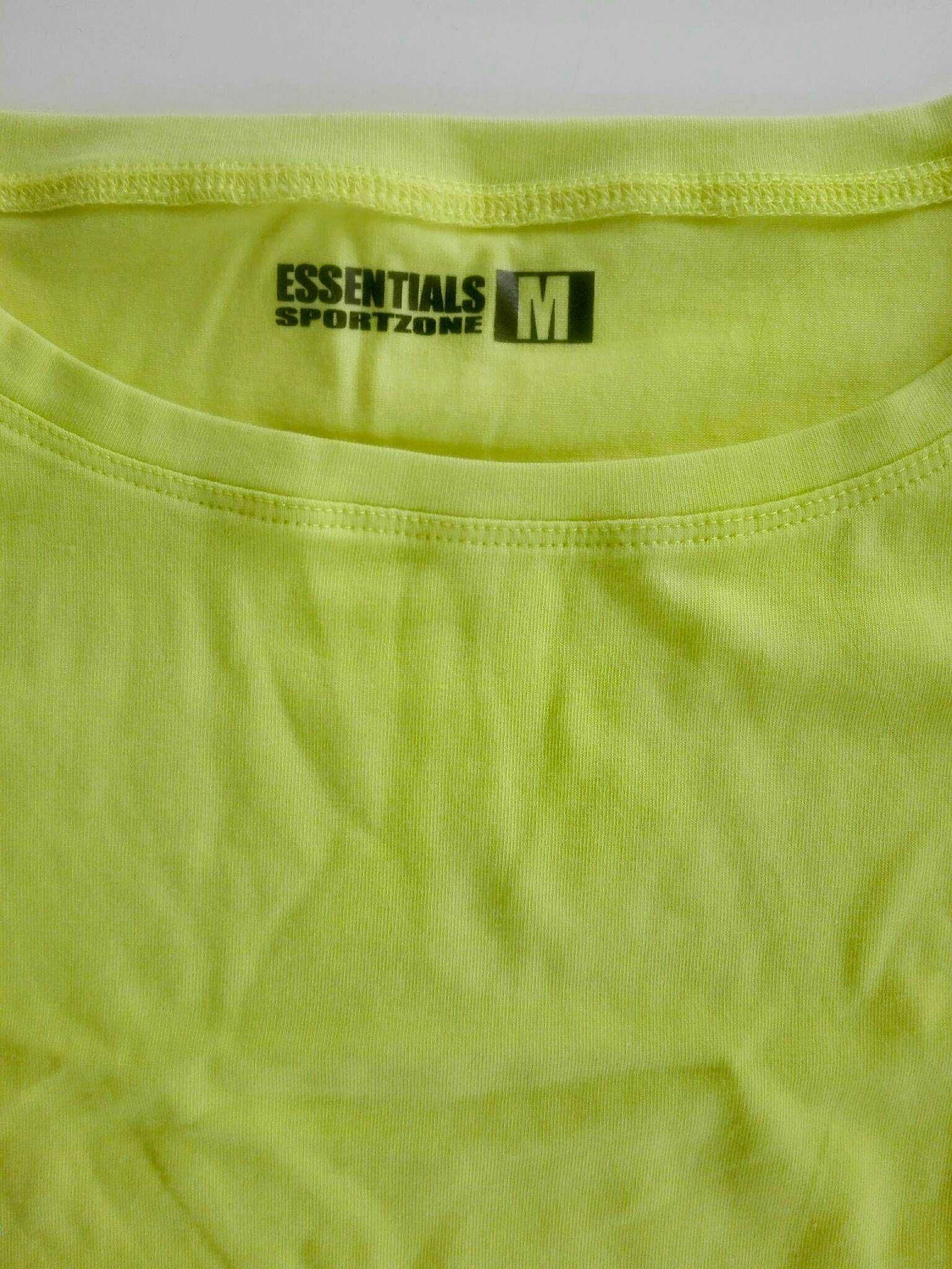 T-tshirt verde choque marca essentials sportzone tamanho m