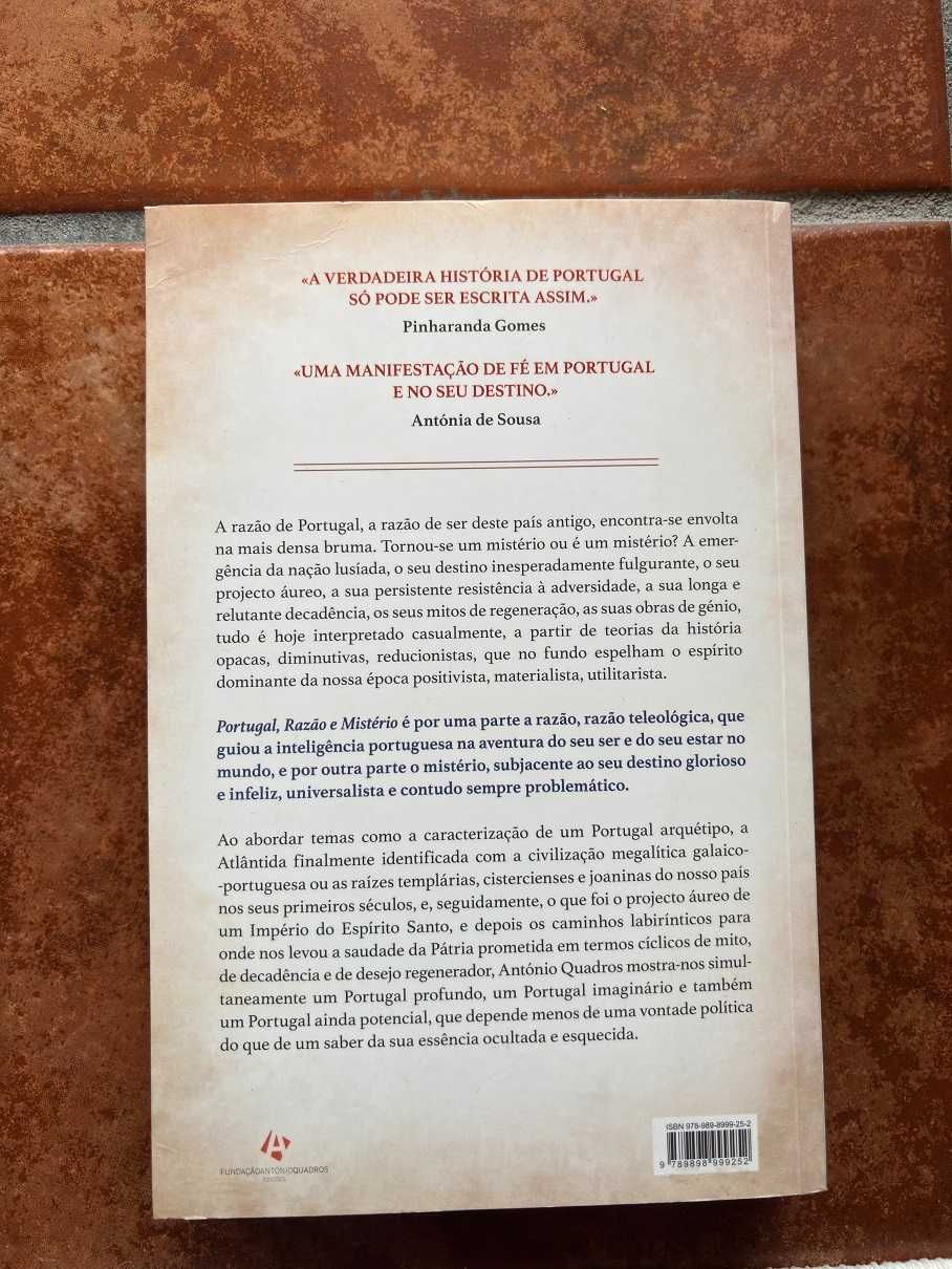 Livro Portugal, Razão e Mistério (A Trilogia) António Quadros