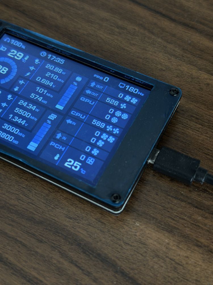 Ekran wyswietlacz dodatkowy USB AIDA64 LCD CPU GPU Monitor komputer