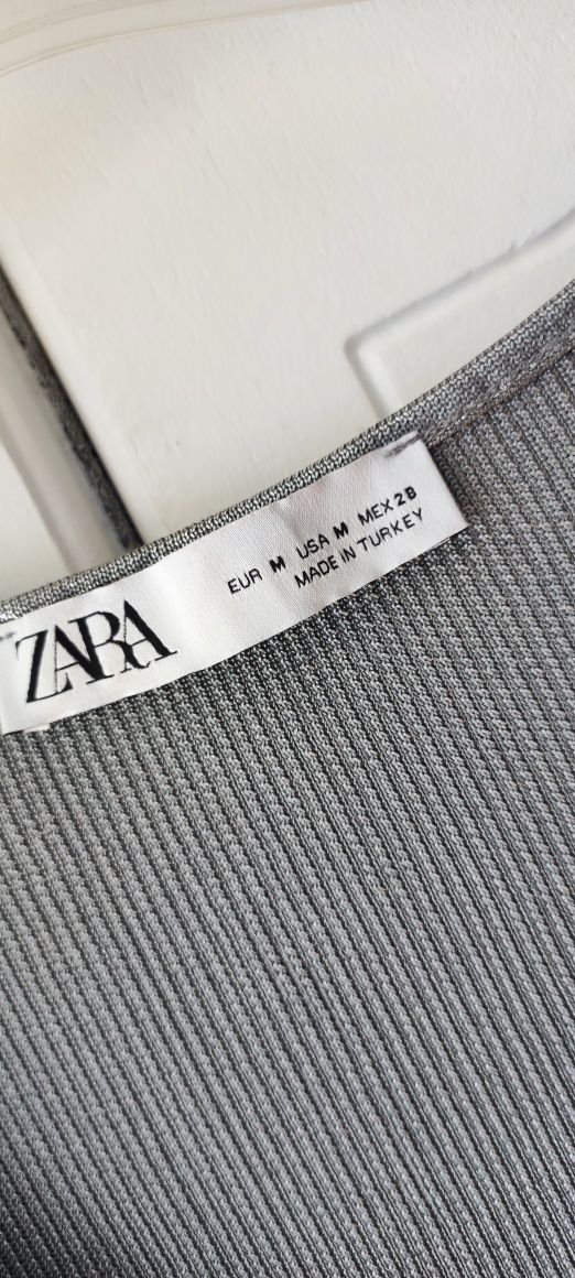 Zara srebrna sukienka S-M