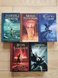 Książki "Percy Jackson i bogowie olimpijscy" tom 1-5 Rick Riordan